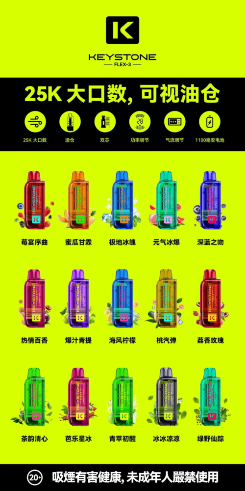 KEYSTONE FLEX 3 鑰石 25000口【買一盒送主機】