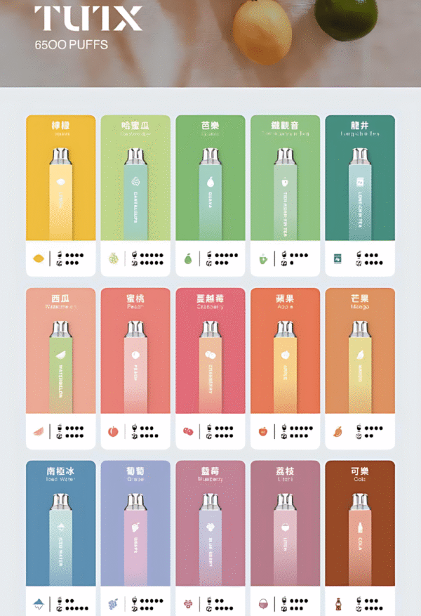 TUTX 6500 PUFFS 一次性抛棄式 免充電